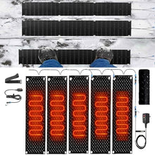 XYWGBMS Heated Snow Melting Outdoor Mats, Heated Outdoor Mats, Electric Snow Melting Mats for Winter Snow Removal, Snow and Ice Melting Mats and No-Slip Stair Heating Mats,5 Pcs-40x160cm/15.7x63in