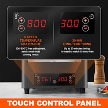 USZWBY Electric Steak Grill-8 Layers,1700w Portable Stainless Countertop Oven,8 Gears Heating Adjustment (Gray)