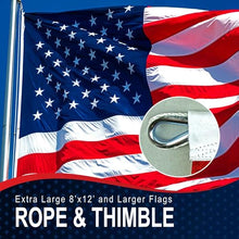 American Flag 10x19 Made in USA – Heavy Duty Outdoor US Flag Premium 200D SolarMax Nylon, Embroidered Stars & Sewn Stripes, Durable Canvas Header with Rope and Thimbles – Collins Flags