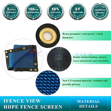 Ifenceview 14' x 5' to 14' x 80' Patio Top Driveway Carport Barn Kennel Yard Garden Plants Crops Shade Cloth Mesh Net Pergola Gazebos Cover Canopy Awning (14' x 78', Blue)