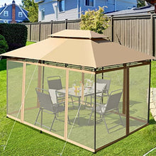 Patiojoy 2-Tier 10'x13' Steel Gazebo Canopy Tent Shelter Patio Garden Outdoor Netting(E)