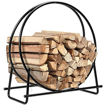 DJVHSRI Firewood Storage Rack Drop-in Wooden Art Round Firewood Rack Fireplace Decorative Firewood Shelf Home Living Room Outdoor,