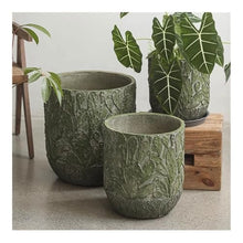 WOAITIANTIAN Flower Pots Garden Large Calibre Round Flower Pot with Cactus Pattern Concrete Planter