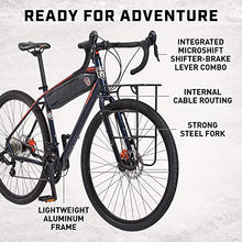 Mongoose Men's Elroy Adventure Bike 700C Wheel Navy Blue
