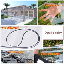 Zipper tarpaulin，0.5mm Heavy Duty Pvc Clear Waterproof Tarpaulin Side Panels,Outdoor Clear Tarp Curtains With Zipper,for Pergola Patio Porch Gazebo Garden，Customizable (Size : H2.9xW9m/H9.5xW29.5ft)