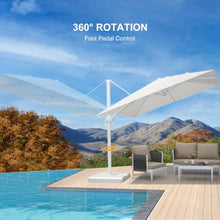 120'' x 156'' Square Economical Large White Umbrella With 360° Rotation