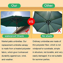3WWWQMAA8 9ft/2.7m Patio Umbrella, Yard Market Table Umbrella Double Parasol with Vent and Iron Pole, Sunshade Umbrella for Outdoor Garden