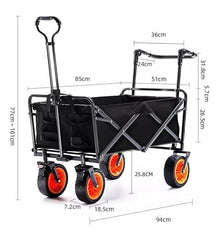 Camping Handcart, Folding Garden Heavy Duty Wagon Shopping Cart for Outdoor Camping