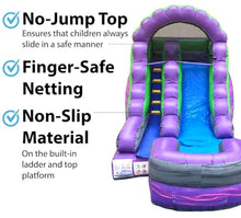TentandTable Inflatable Water Slide for Kids and Adults, Commercial Grade, 23' L x 9' W x 12' H, Purple Marble
