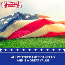Super Tough 15ft X 25ft Heavy-Duty Nylon American Flag, Made in USA
