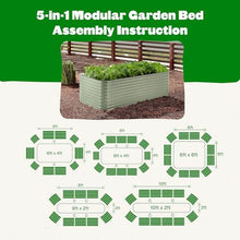Epic Gardening 5-in-1 Modular Galvanized Raised Garden Bed Kit, 29" Tall Food-Safe Metal Planter Box, Large Raised Garden Beds Outdoor for Vegetables, Flowers, Herbs & Fruits - Mist Green