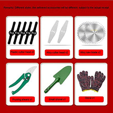 Cordless Lawn Mower with Lithium Battery Charger and 5 Plastic Blades 90° Adjustable Head Small Household Rechargeable Lawn Mower
