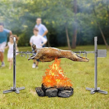 JYXYXSCP Automatic BBQ Rotisserie Kit, Portable Stainless Steel Grill for Outdoor Cooking (115x75 CM)