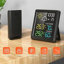 KOGORA HD Color Screen LCD Weather Station Alarm Clock Smart Hygrometer Dual Desktop Clock,Clock
