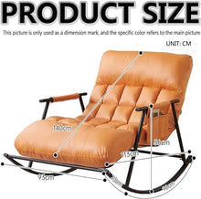 SFYCLEB Sofa Indoor Double Sofa Lounger with Cushion,Breathable Bedroom Rocking Chair,Outdoor Garden Recliner with Armrests, Camping Rocking Chair
