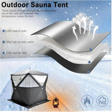 Ice Fishing Tent for 3-5 Person, Portable Pop Up Sauna Tent