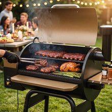 Jocoevol Wood Pellet Smoker 850sq. in Cook Area Grill Electric BBQ Grills