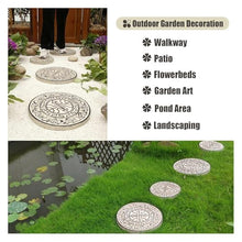 Garden Stepping Stone,Decorative Stone for Garden, Garden Stepping Stone, Outside Paving Stone Kits, for Lawn Pathway(29cm (11 3/8"))