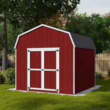 Little Cottage Co. 10x10 Value Gambrel Barn with 6 ft. Sidewalls with Floor, Outdoor Wood Storage Shed Do-It-Yourself Precut Kit