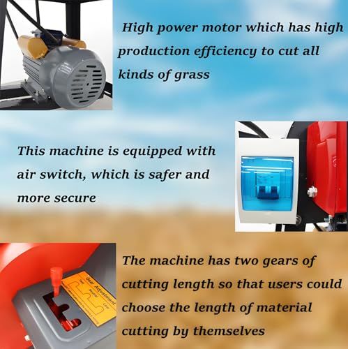 Banfluxion 220V 6-Blade Grass Cutting and Silk Kneading Integrated Machine Red