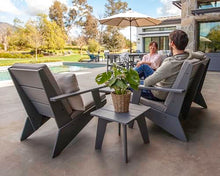 POLYWOOD® Riviera Modern Lounge 4-Piece Set in White/Spectrum Carbon
