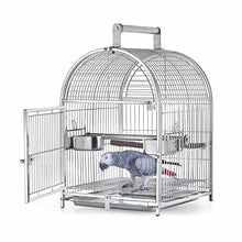 Birdcages Large Stainless Steel Bird Cage Tray Metal Feeding Rectangular Bird Cage House Outdoor Pet Supplies,Single Cage