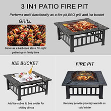 Fire Pit Outdoor fire Pit Table, Household Heater, Wood Burning fire Pit, Patio Patio Barbecue fire Bowl, 31 inches