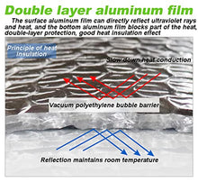 MUYUNXI Double Bubble Foil 4-5mm Reflective Foil Insulation, Vapor Barrier Insulation Waterproof Engineered Foil for Attic Attic Wall Floor Greenhouse(Size:1x30m(3.2x98.4ft))