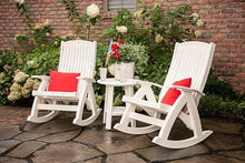 LuxCraft Poly Comfort Rocker Recycled Plastic Outdoor Rocking Chair Chestnut Brown