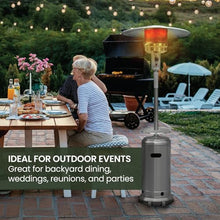 Hanover Outdoor 48,000 BTU 7-ft. Propane Umbrella Patio Heater with Wheels, Outdoor Heater up to 26.5-Sq. Ft. Heat Radius for Patio, Porch, Deck