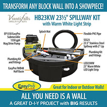 EasyPro Pond Products Vianti Falls 23 Inch Spillway Kit with White LED