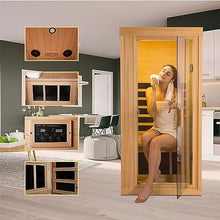 ZCBYBT 1 Person Sauna, Indoor Sauna Room for Home, with LCD Display and 1 LED Reading Lamp, for Relieve Fatigue