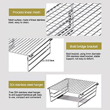 Foldable Stainless Steel BBQ Grill Rack Portable Camping Mini BBQ Grill Bracket Barbecue Accessories for Outdoor Camping Picnic