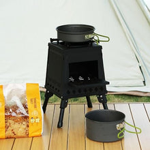 Fire Pit Portable Folding Firewood Stove Table for BBQ Picnic Outdoor Camping Card Type