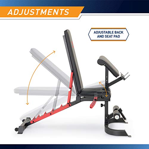 MARCY Smith Machine Cage System Home Gym Multifunction Rack SM-4033 Red