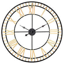 WKNHHL Outdoor Garden Wall Clock, 80 Cm Large Round Metal Garden Clock Roman Numerals Retro Waterproof Outdoor Clock Indoor Outdoor Decoration Outside Clock,B
