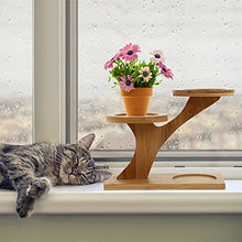 TBNLASS 1pc Multilayer Flower Pot Stand Wooden Holder Balcony Display Rack