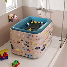 DSWMY Inflatable Pools, Inflatable Family Pool Pink Rectangular Swimming Pool Full Size Blow Up Poo Paddling Pool Summer Paddling Pool(180 * 140 * 75cm)