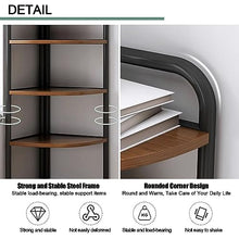 KAJIAO 3-Tier/4-Tier/5-Tier Corner Bookshelf, Industrial Black Metal Corner Ladder Shelf with Metal Frame, Corner Storage Rack Plant Stand for Living Room, Bedroom, Balcony(5tier)