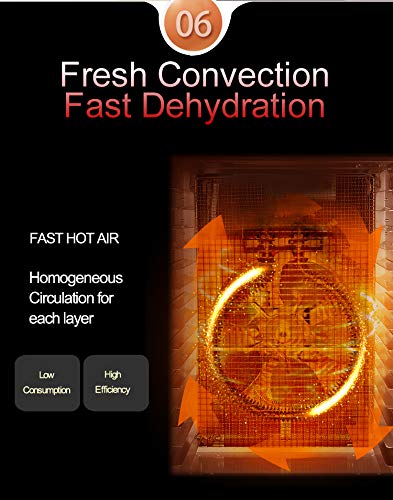 Kolice Commercial High Capacity 16-Tier Food Dehydrator with Digital Control