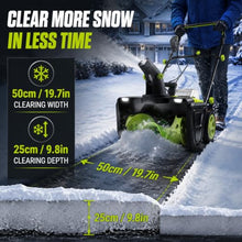 Naturalpowev 40V Cordless Electric Snow Shovel, 4.0Ah Battery and Fast Charger Included 4Batteries