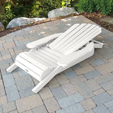 highwood AD-KITCHL6-WHE Hamilton Folding and Reclining Adirondack Chairs, 2-Piece Set, White