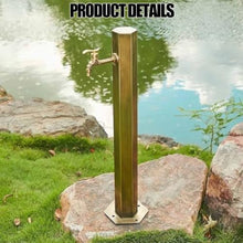 Outdoor Antifreeze Garden Water Column, Stainless Steel Freestanding Garden Water Column Fountain with Retro Faucet, Heat-Resistant and Antifreeze, Easy Installation, for Irrigation A