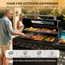 Chery Industrial 63-Inch 6-Burner Propane Island Gas Grill, 85000 BTU