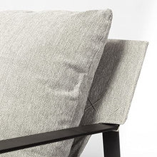 HomeRoots Ash Gray and Black Metal Sling Chair Black