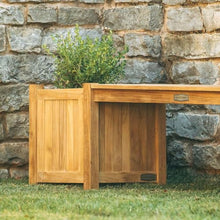Ash & Ember Grade A Teak Planter Bench Set, 20" Seating Height, 2 Planter Boxes, 1 Bench Seat, L-Shaped Planter Bench, Weather-Resistant Premium Teak Wood Furniture, Outdoor Patio Bench