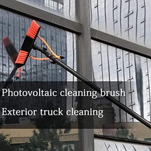 Water Supply Rod kit,Also suitable for photovoltaic and solar panels,32 cm Brush Head Adjustable,Window and Solar Panel Cleaning System with Brush,3.6-10.8mLong Pole,7.2m/24FT