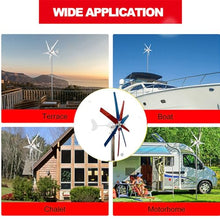 AISINILALAO 48v,12000W Complete Power Supply System Kit,8 Blades Vertical Axis Turbine Generator with Off Grid System Mppt Controller for Hybrid Wind Solar System