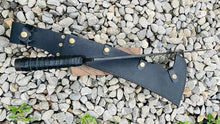 EGKH 15 Inches Blade Multi-Use Axe Machete - Survival Machete Ideal for Camping, Fishing, Hunting, Bushcraft - Perfect Brush Axe for Surveying - Carbon Steel Blade