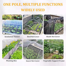 JCWGLY Garden Hoops 100pcs Greenhouse Hoops for Grow Tunnel - Tall Fiberglass Garden Hoops for Raised Beds, Row Cover, Plant Support and Garden Netting(6mm-240cm/95in)